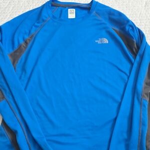 The North Face Vibrant Blue Crewneck with Gray Accents